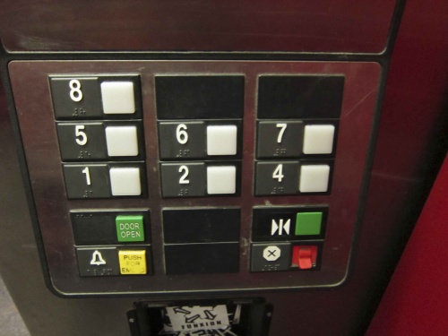 Buttons in the lift