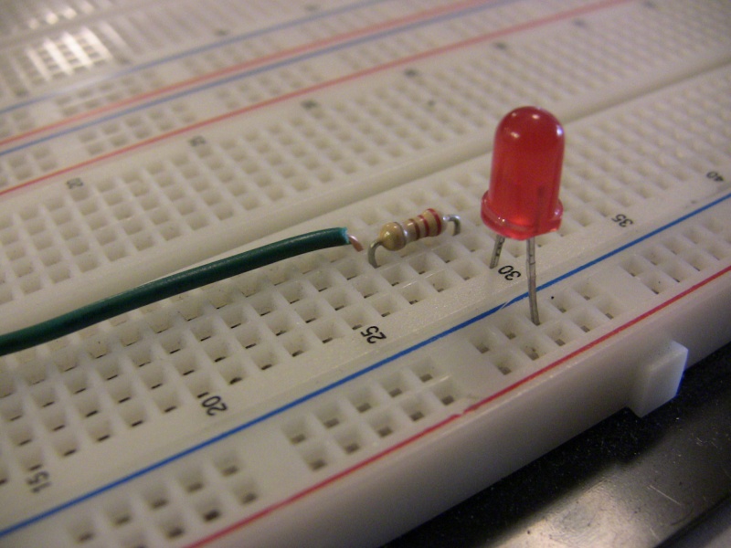 File:Led out on breadboard.jpg